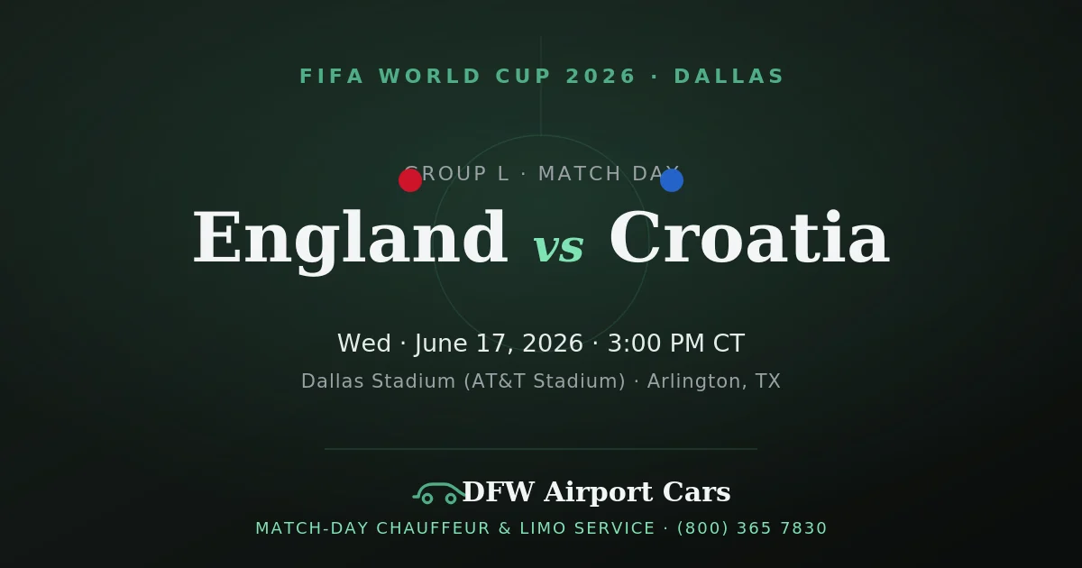 England vs Croatia, Dallas: Ride Guide