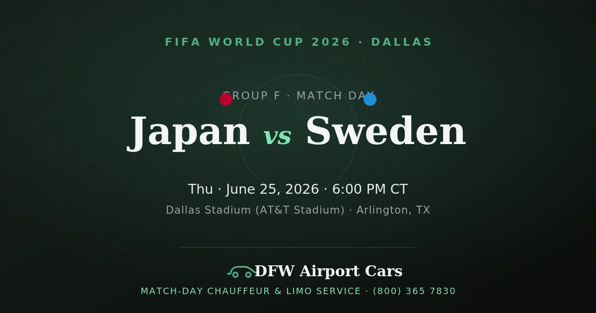 Japan vs Sweden, Dallas: Ride Guide